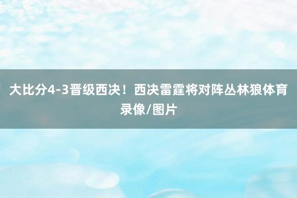 大比分4-3晋级西决！西决雷霆将对阵丛林狼体育录像/图片