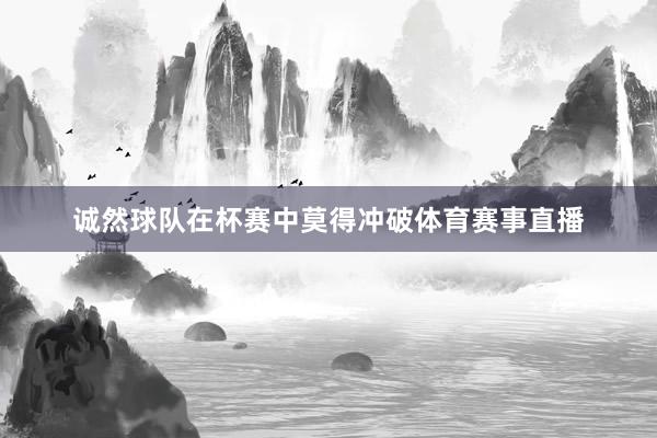 诚然球队在杯赛中莫得冲破体育赛事直播