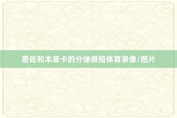 恩佐和本菲卡的分缘很短体育录像/图片