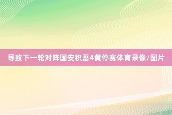 导致下一轮对阵国安积蓄4黄停赛体育录像/图片