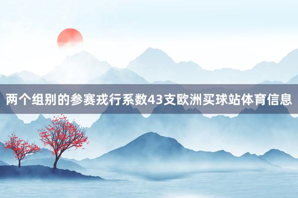 两个组别的参赛戎行系数43支欧洲买球站体育信息