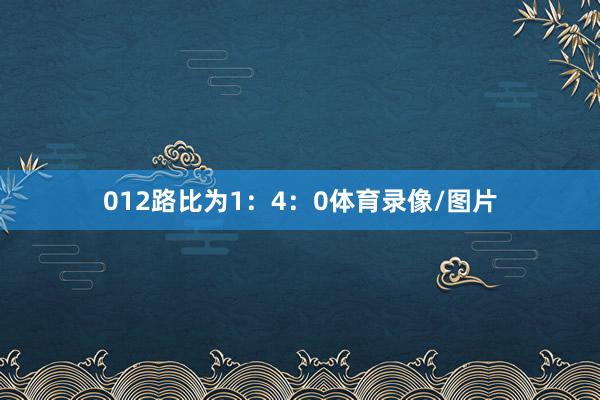 012路比为1：4：0体育录像/图片