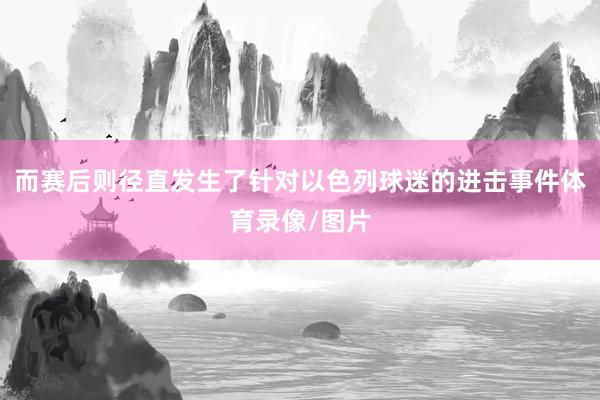 而赛后则径直发生了针对以色列球迷的进击事件体育录像/图片