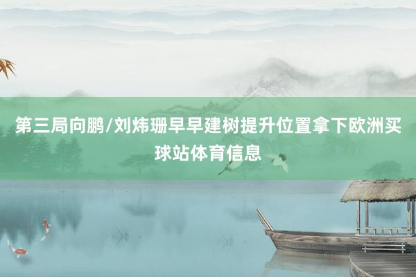 第三局向鹏/刘炜珊早早建树提升位置拿下欧洲买球站体育信息