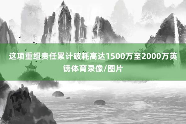 这项重组责任累计破耗高达1500万至2000万英镑体育录像/图片