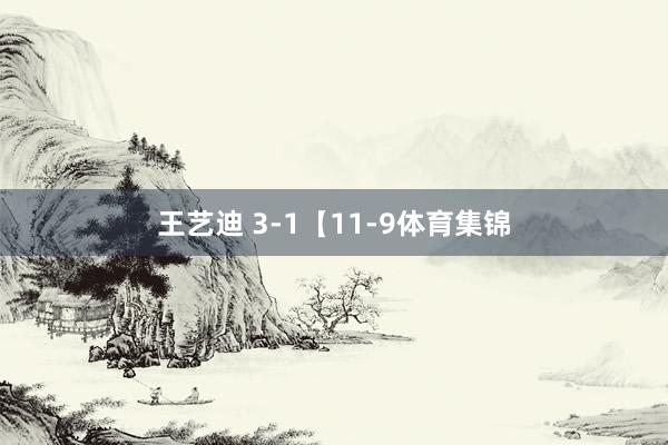 王艺迪 3-1【11-9体育集锦