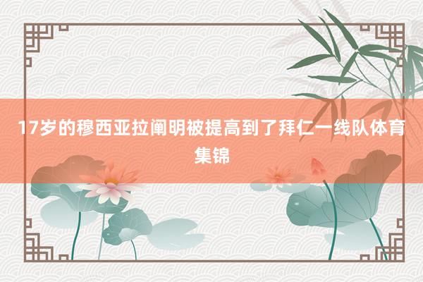 17岁的穆西亚拉阐明被提高到了拜仁一线队体育集锦