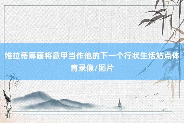 维拉蒂筹画将意甲当作他的下一个行状生活站点体育录像/图片