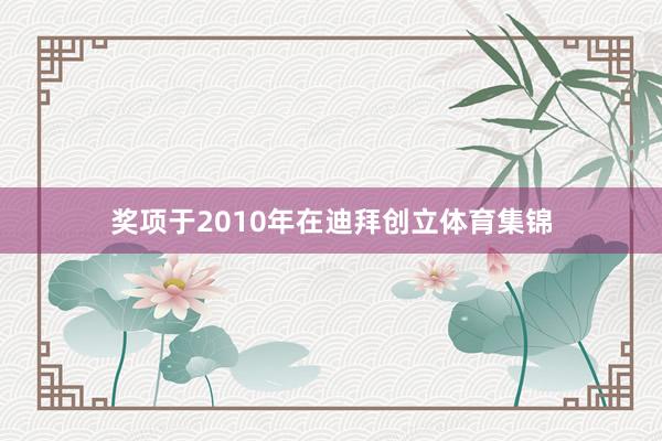 奖项于2010年在迪拜创立体育集锦