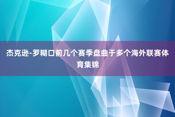 杰克逊-罗糊口前几个赛季盘曲于多个海外联赛体育集锦