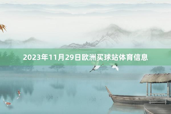 2023年11月29日欧洲买球站体育信息