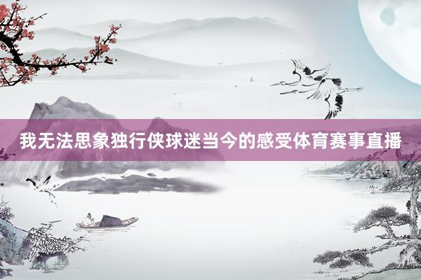 我无法思象独行侠球迷当今的感受体育赛事直播