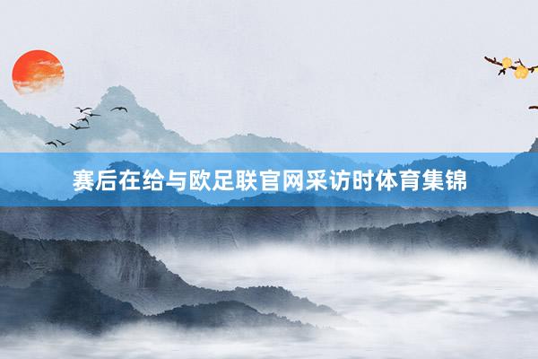 赛后在给与欧足联官网采访时体育集锦