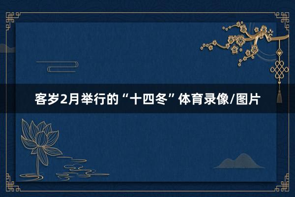 客岁2月举行的“十四冬”体育录像/图片
