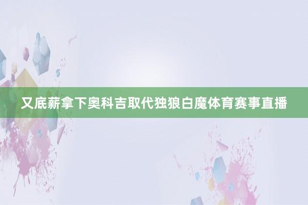 又底薪拿下奥科吉取代独狼白魔体育赛事直播