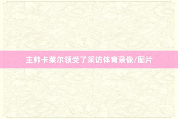 主帅卡莱尔领受了采访体育录像/图片