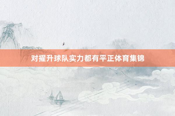 对擢升球队实力都有平正体育集锦