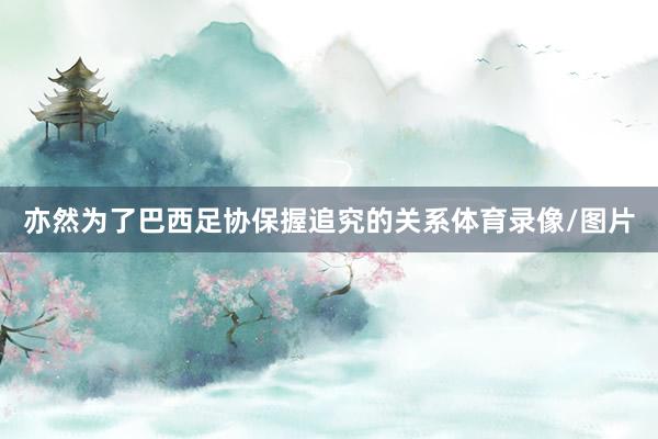 亦然为了巴西足协保握追究的关系体育录像/图片