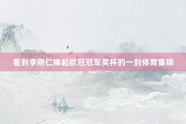 看到李刚仁捧起欧冠冠军奖杯的一刻体育集锦