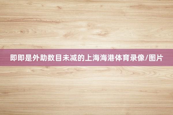 即即是外助数目未减的上海海港体育录像/图片