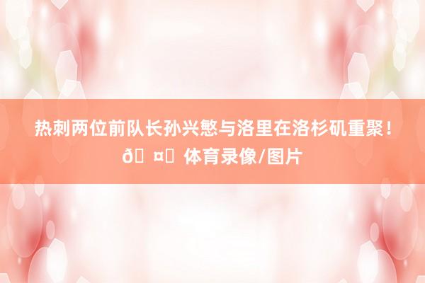 热刺两位前队长孙兴慜与洛里在洛杉矶重聚！🤍体育录像/图片