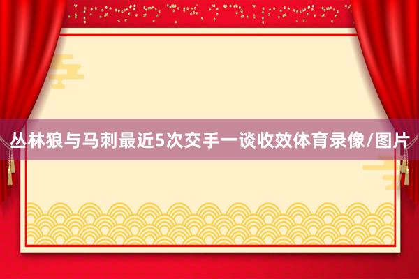丛林狼与马刺最近5次交手一谈收效体育录像/图片
