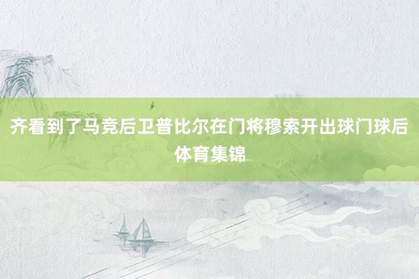 齐看到了马竞后卫普比尔在门将穆索开出球门球后体育集锦
